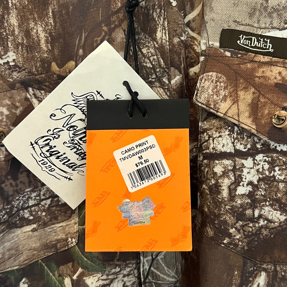 VON DUTCH Camo Print Long Sleeve Shirt - Picture 10 of 16